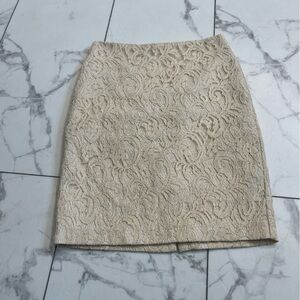 Cache Cream lace Pencil Mini Skirt for Night Out